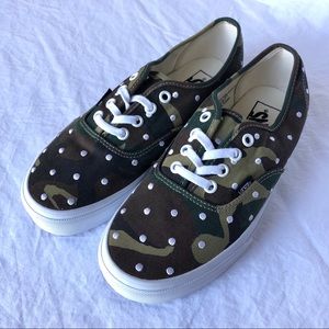 Vans Authentic Camo with Embroidered Polka Dots